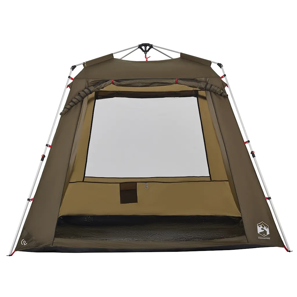 Tenda da Pesca 4 Persone Verde Oliva a Rilascio Rapido