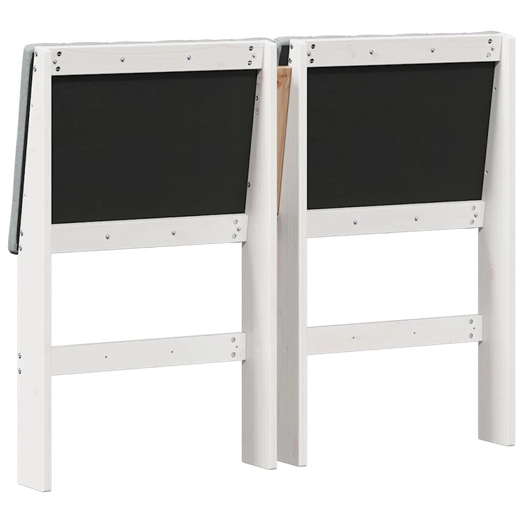 Testiera | Testata imbottita Grigio chiaro 120 cm Pino massello