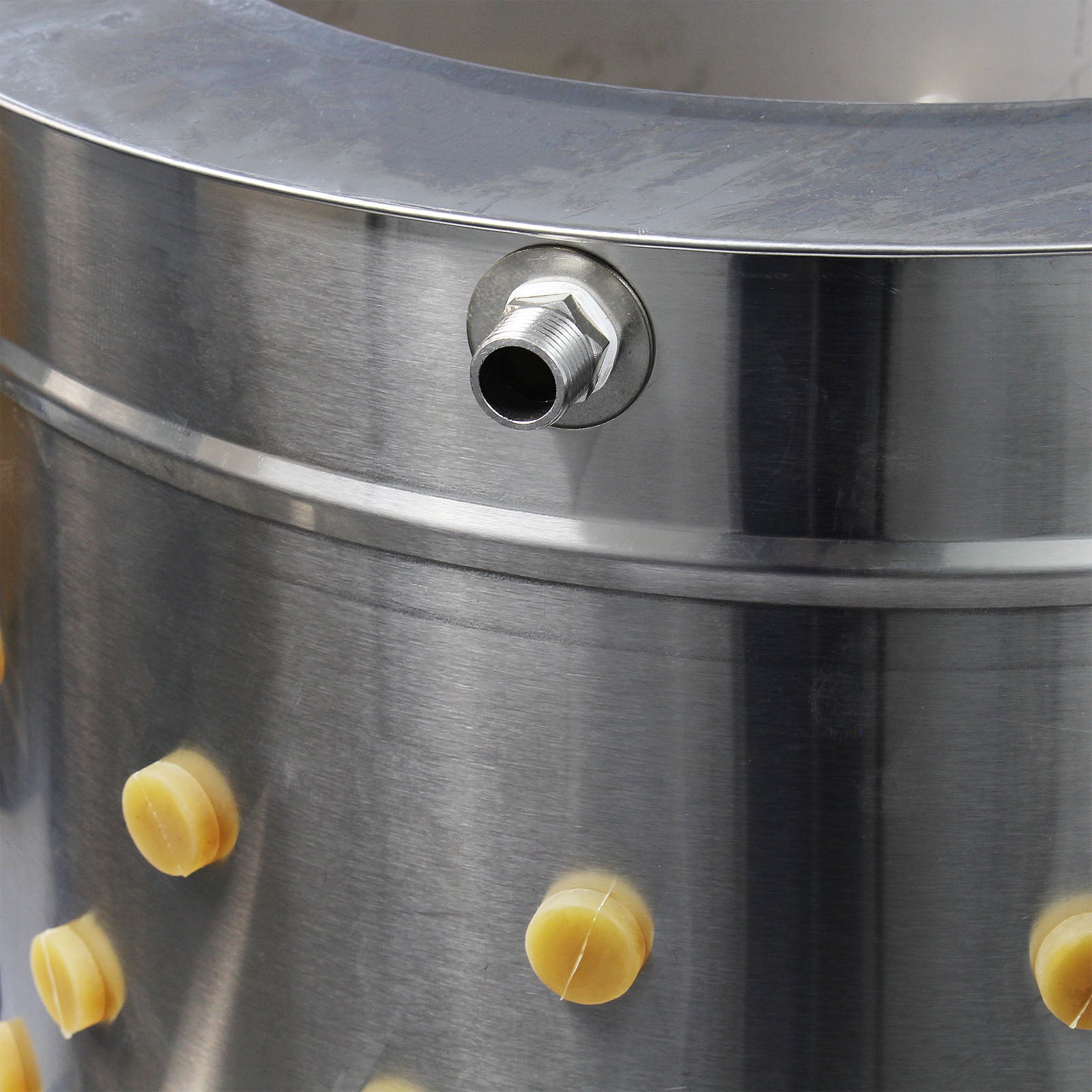 Fudajo Spiumatrice elettrica 1500 w, Spennapolli con tamburo in acciaio inox Ø 50cm 130 dita