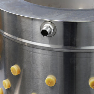 Fudajo Spiumatrice elettrica 1500 w, Spennapolli con tamburo in acciaio inox Ø 50cm 130 dita