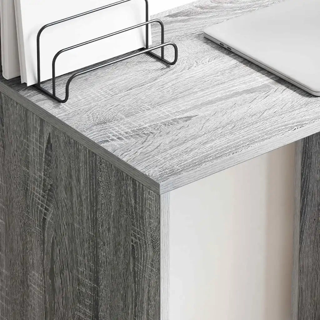 Scrivania | Tavolo da Ufficio Grigio Sonoma 78,5 x 37 x 154,5 cm Legno multistrato