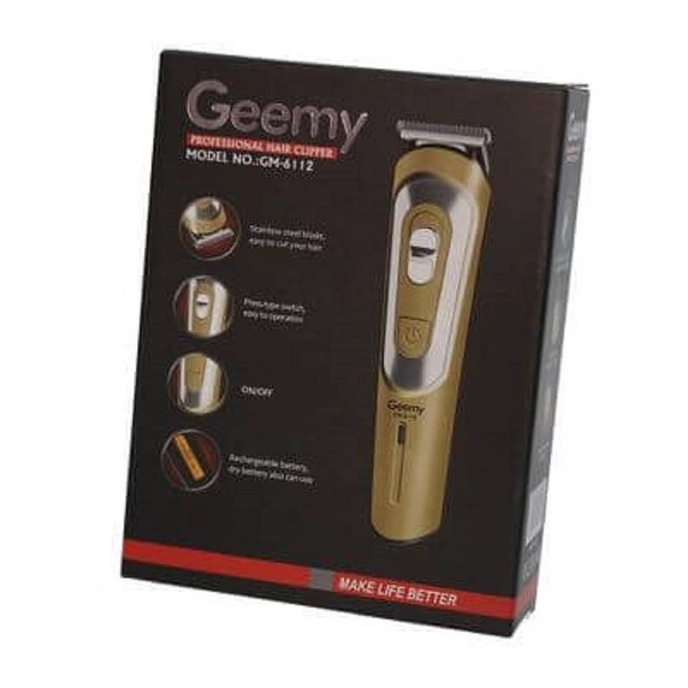 Trade Shop - Tagliacapelli A Batteria Gm-6112 Rasoio Ricaricabile Professionale Trimmer Barba -