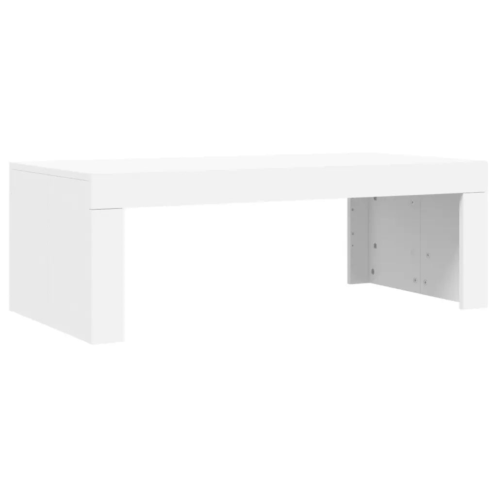 Tavolino da Salotto Bianco 102x50x36 cm in Legno Multistrato 823366