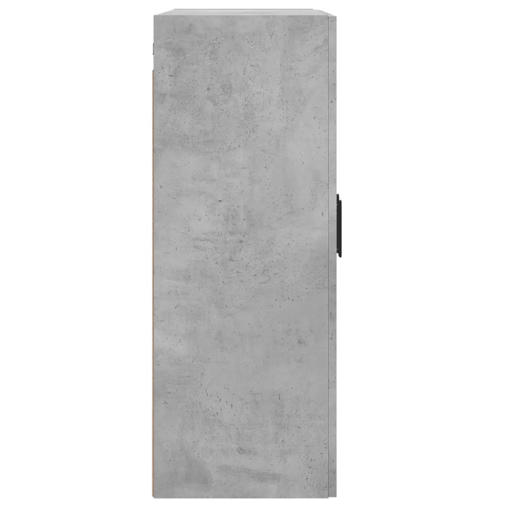 Armadietto a Muro | Mobile a Parete Grigio Cemento 69,5x34x90 cm Legno Multistrato