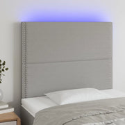 Testiera a LED-Testata con LED Grigio Chiaro 100x5x118/128 cm in Tessuto 539385
