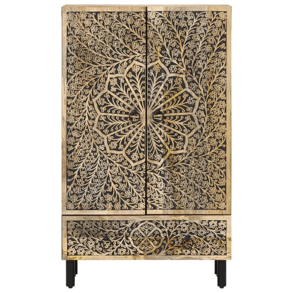 Credenza-Buffet-Armadio da cucina 60x33x110 cm in Legno Massello di Mango 326562