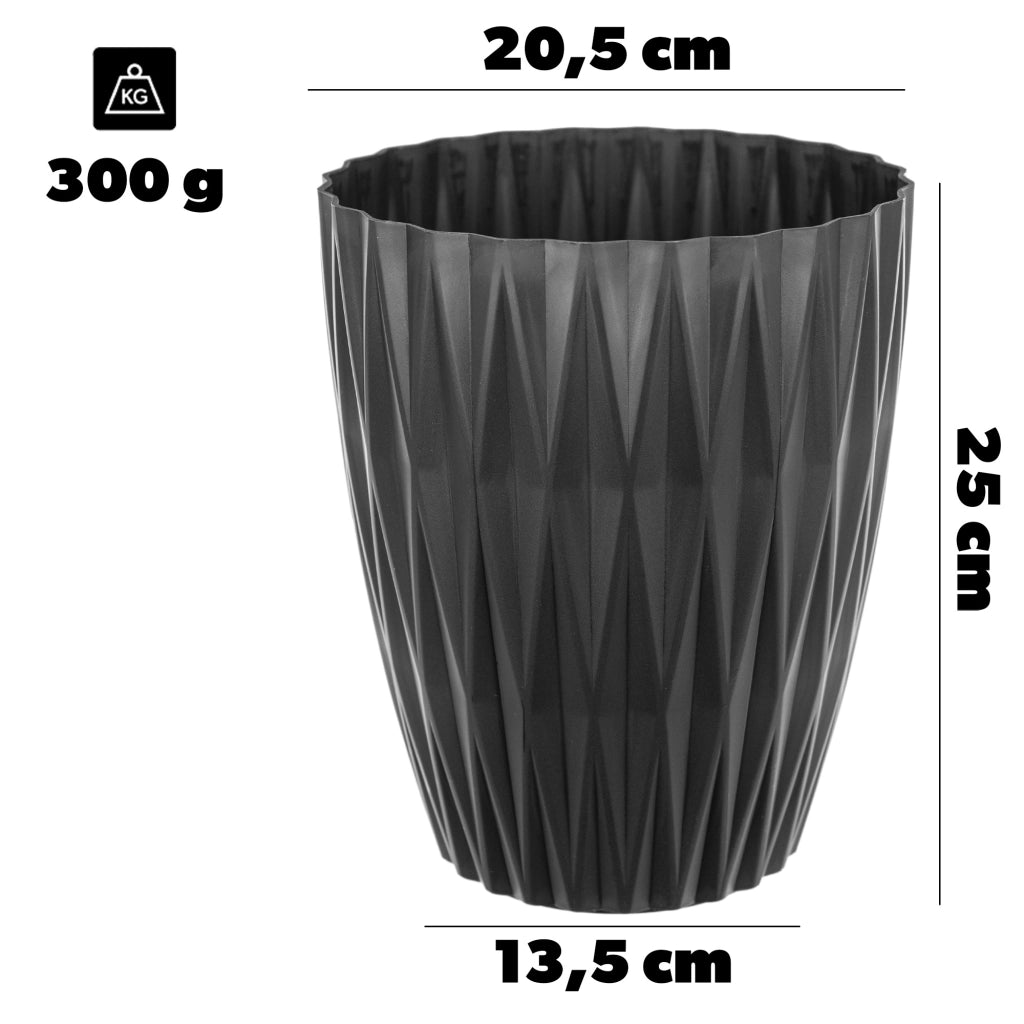 KADAX Doniczka Caro Petit 21 czarna 5760-084 K1659