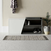 Mobile Portascarpe Neneng, Scarpiera 2 Ripiani, 105x38x47h cm Nero Antracite