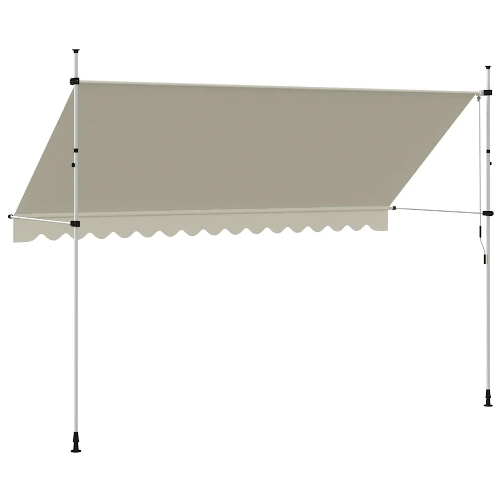 Tenda da Sole Retrattile Manuale 400 cm Crema 143698