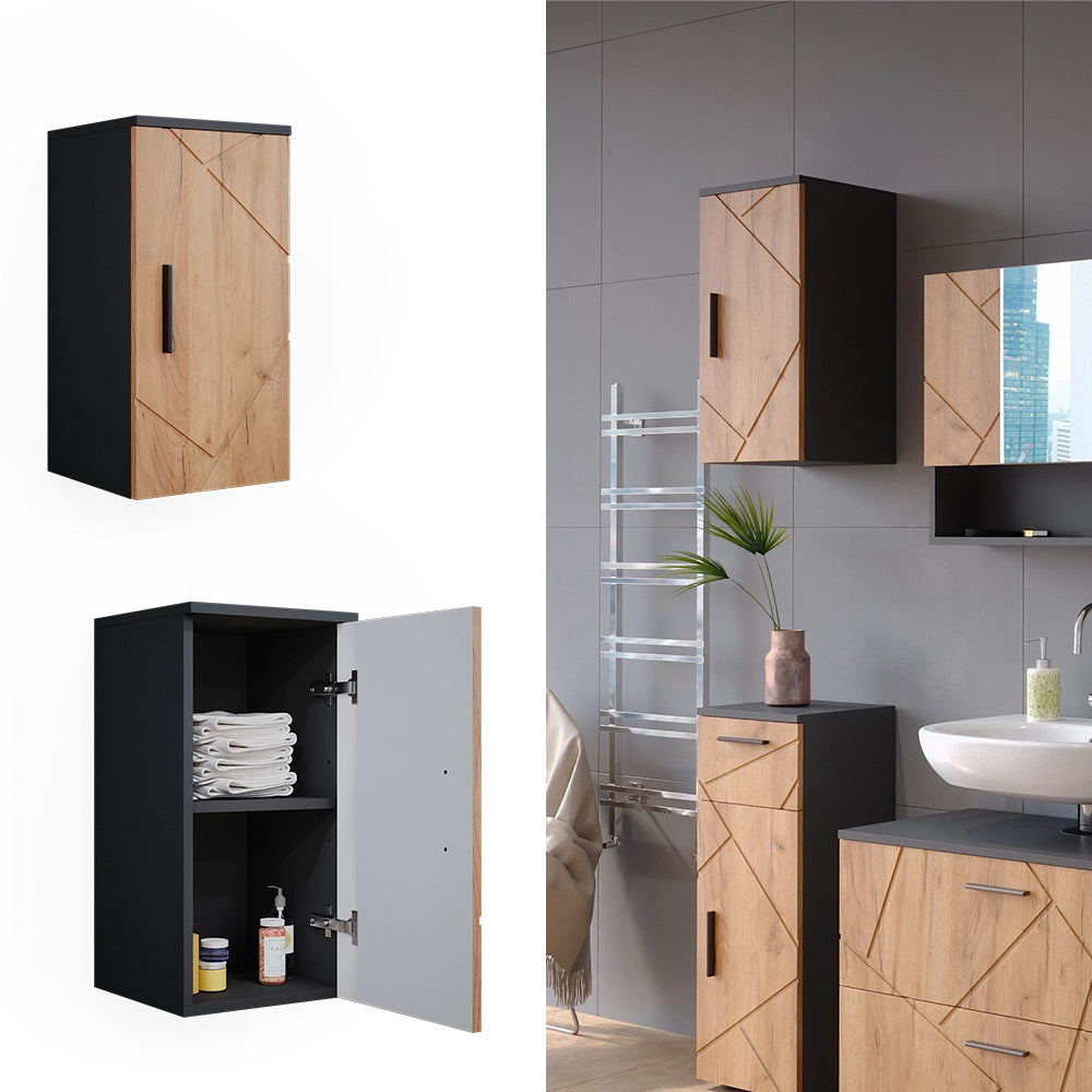 Mobile bagno Irma Rovere dorato/Antracite 30 x 59 cm Vicco