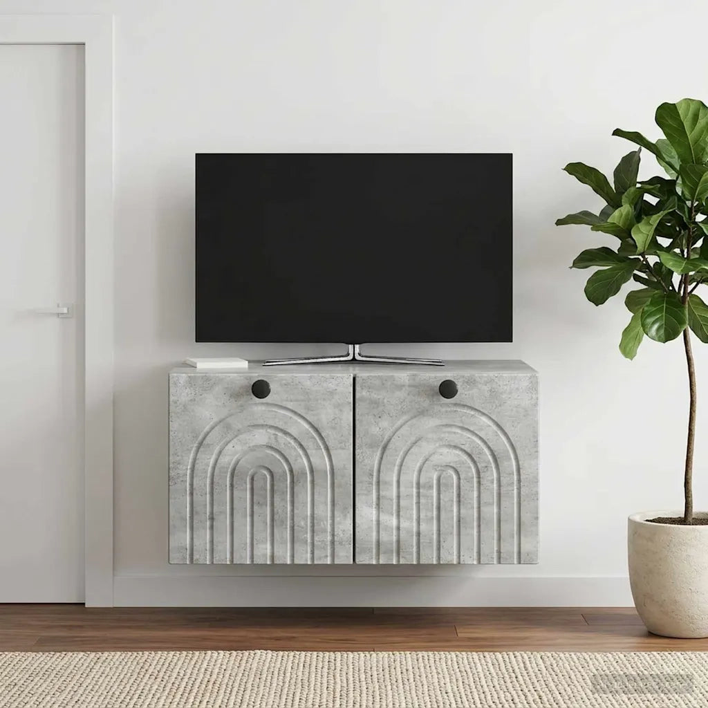 Mobile Porta TV da Muro Grigio Cemento 59,5 x 41 x 30 cm 898168