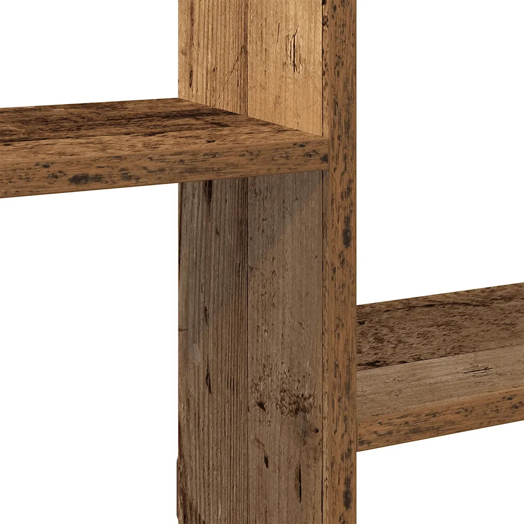 vidaXL Mensola a Cubo da Parete 5 Scomparti Truciolato Legno Antico