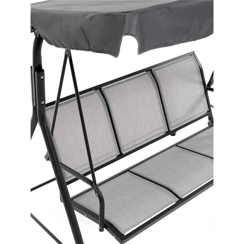 DONDOLO OCEAN 3 POSTI GRIGIO170 X 118 X 155 CM CON SEDUTA E SCHIENALE IN TEXTILENE