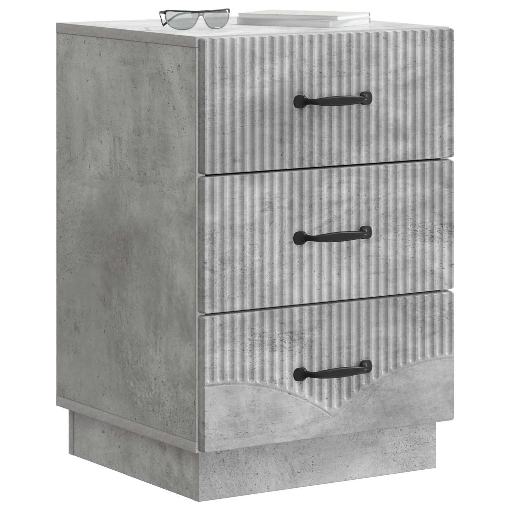 Armadio da Notte con cassetto Grigio Cemento 43 x 41 x 63,5 cm
