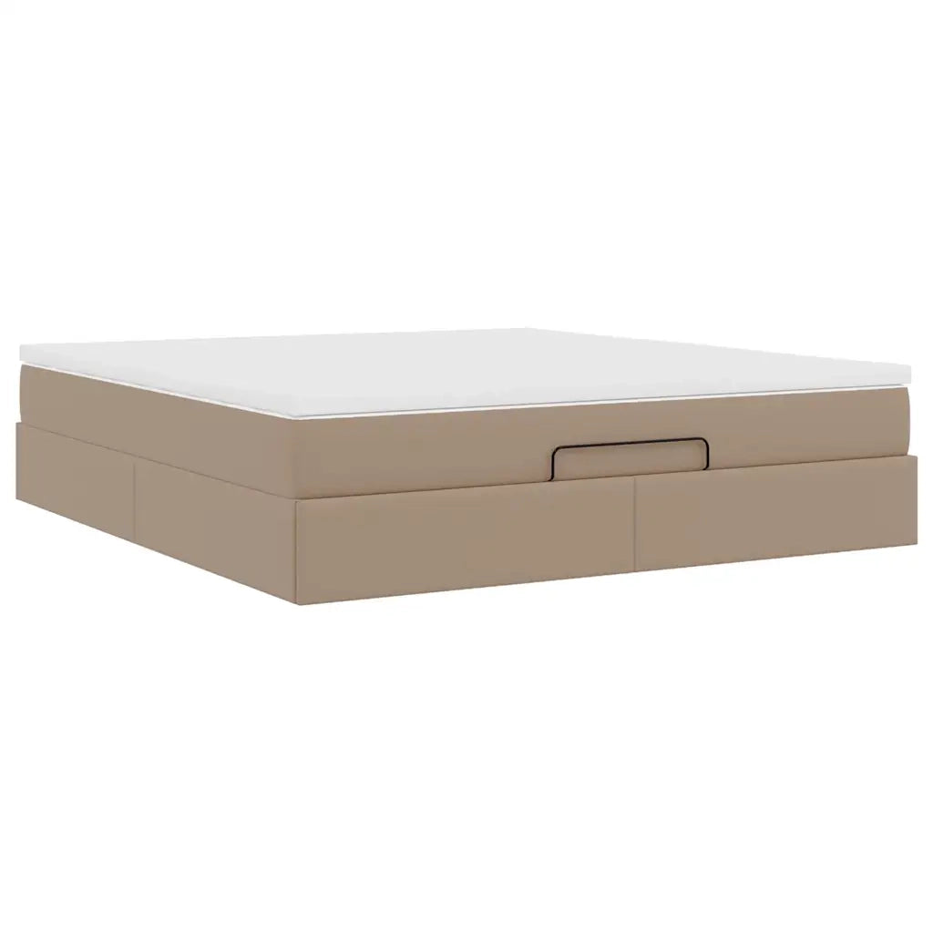 Struttura Letto Pouf con Materasso 160x200 cm Similpelle 3311050