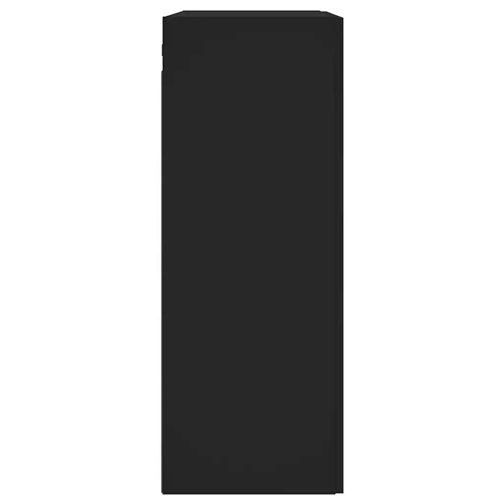 Armadietto a Muro | Mobile a Parete Nero 69,5x34,90 cm in Legno Multistrato