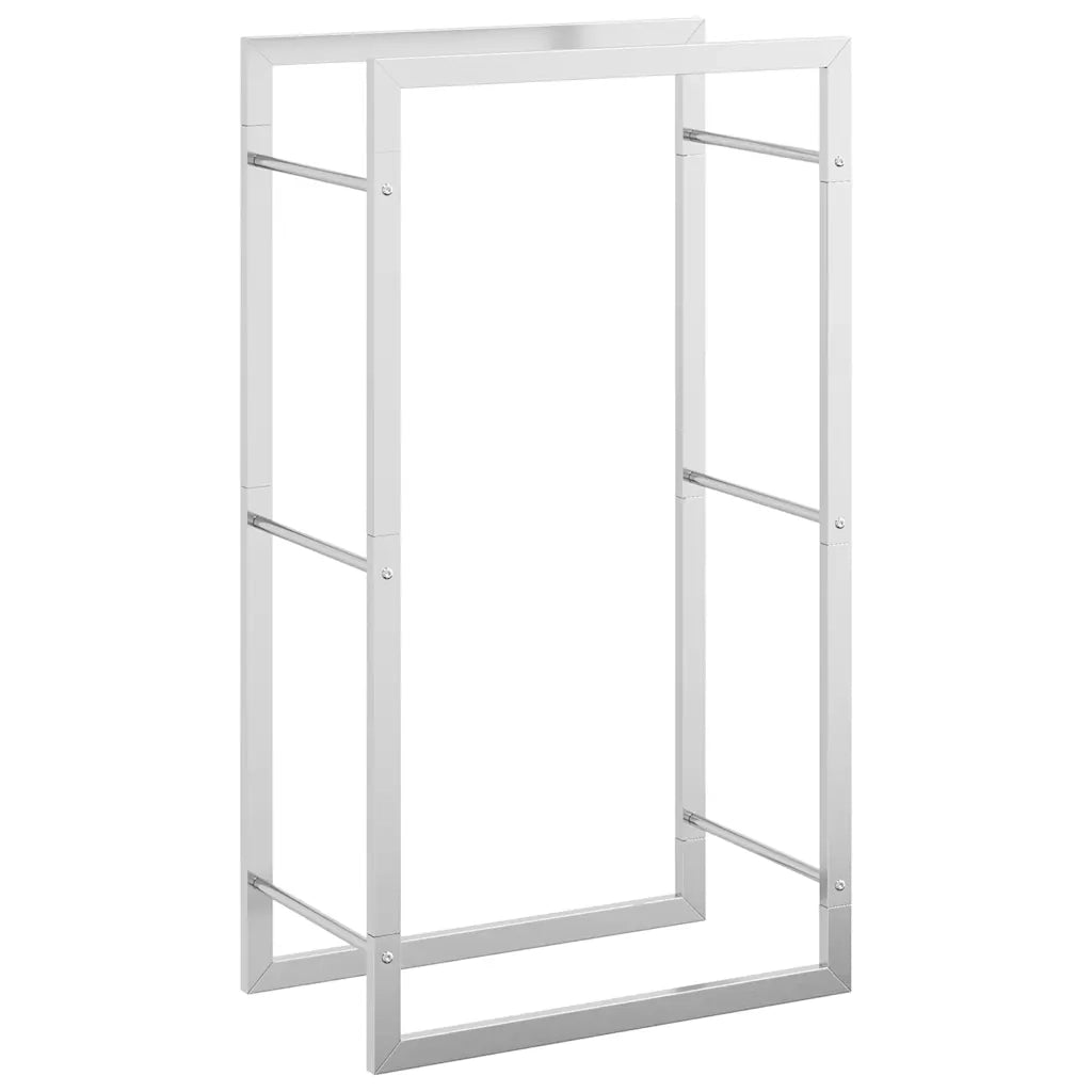 Portalegna-Scaffale per Legna 50x28x94 cm in Acciaio Inossidabile