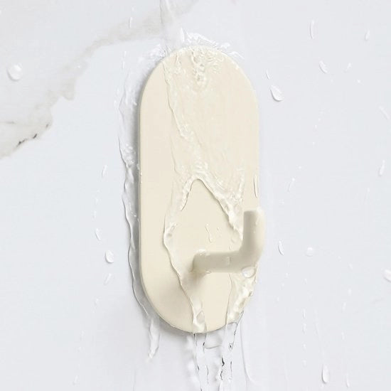 Maniglia per porta impermeabile - Maniglia posteriore per porta - Adesivo forte - Nero opaco - Ideale per bagno/cucina - Sicuro per bambini - Maniglia
