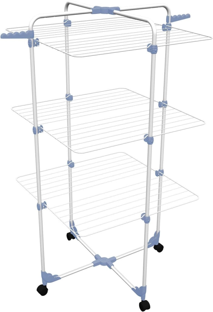 Stendibiancheria Modular 3 Piani in Acciaio Trattato 30 m 71 CMX71X132H