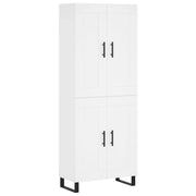 Credenza | Madia | Buffet da pranzo | Armadio da pranzo Bianca 69,5x34x180 cm in Legno Multistrato