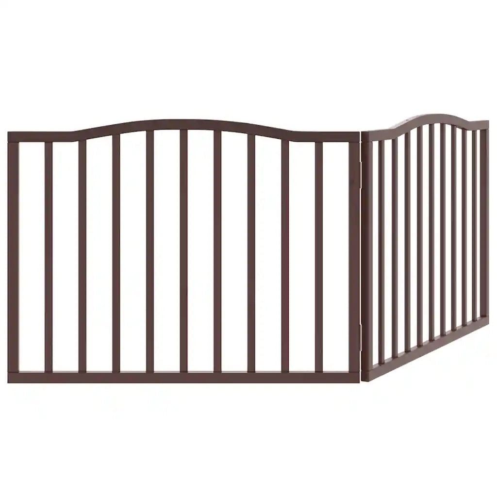 vidaXL Cancello Cani Pieghevole 2 Pannelli Marrone 160cm Legno Pioppo