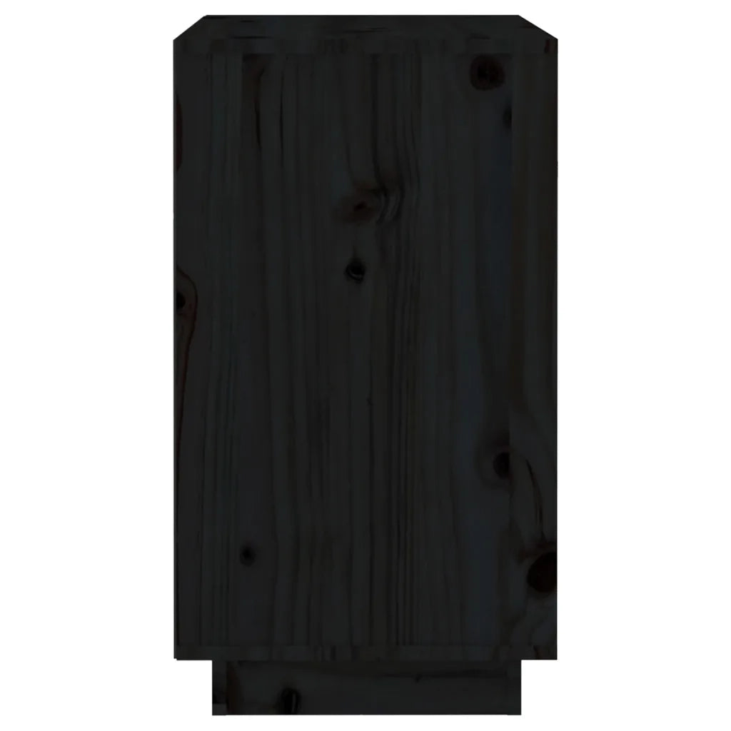 Portabottiglie Nero 55,5x34x61 cm in Legno Massello di Pino 821531