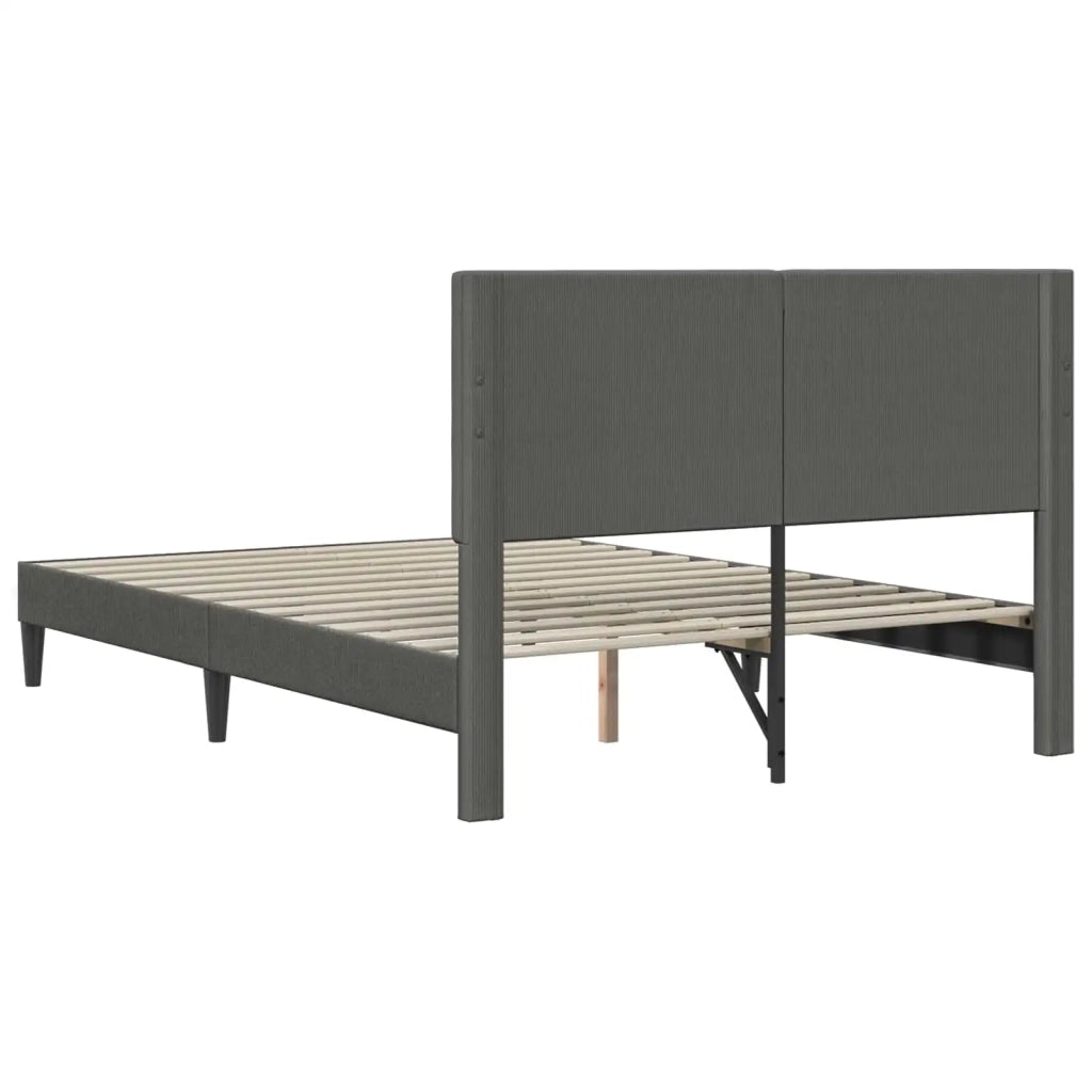 Struttura del letto Grigio Scuro 160 x 200 cm Tessuto in Cords 42027737
