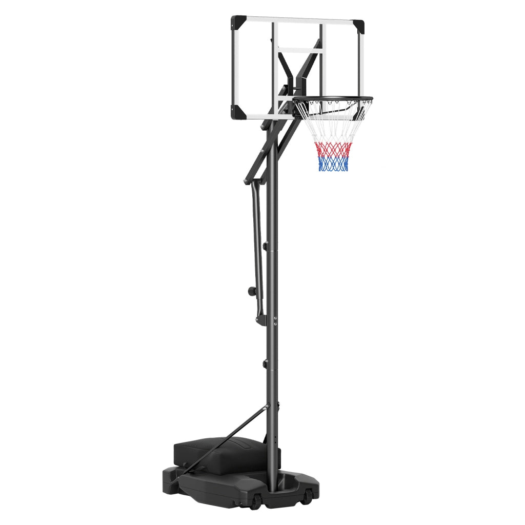 Canestro da basket per esterno e interno con base riempibile tabellone, Supporto regolabile e portatile per adulti e adolescenti