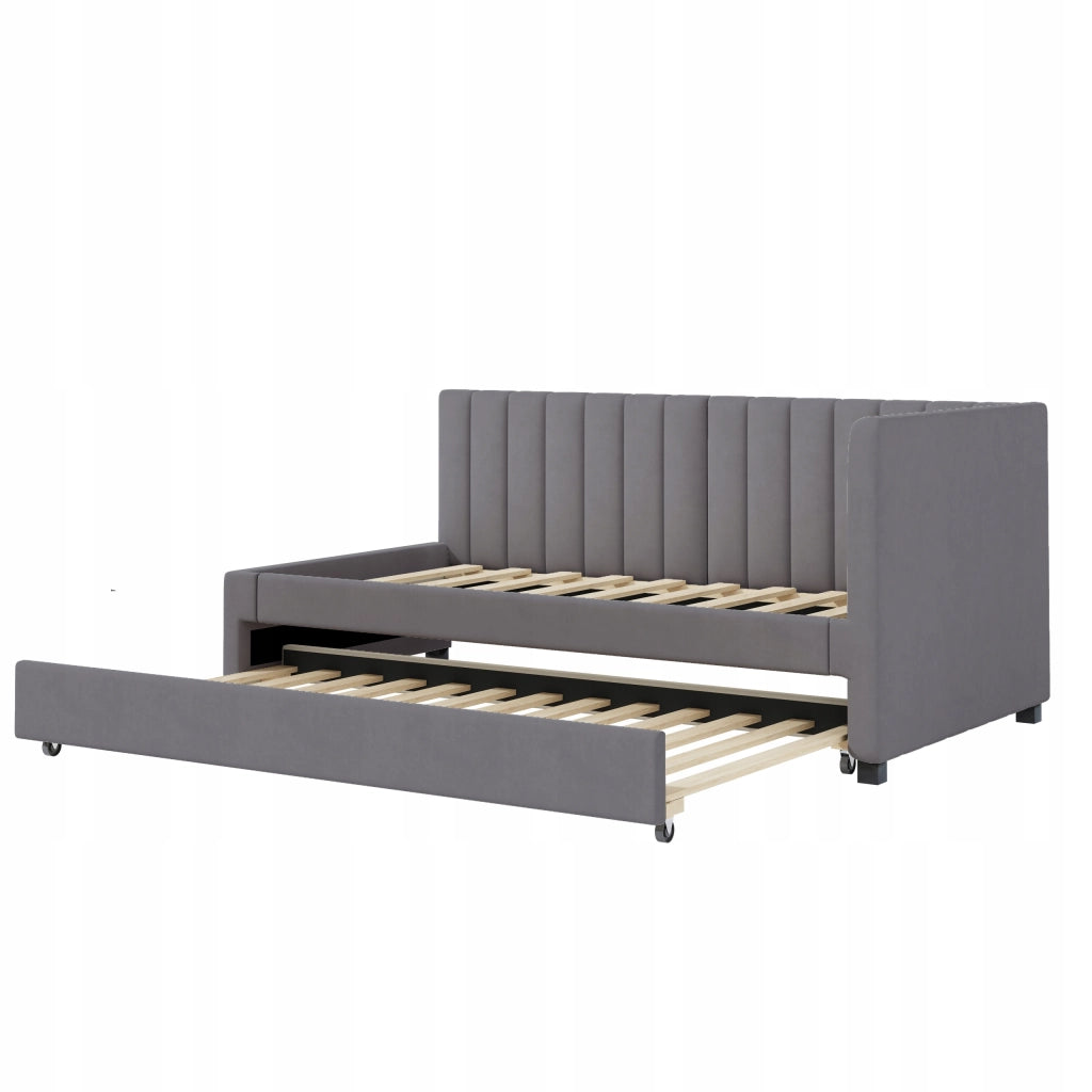 Letto pieghevole per adolescenti e bambini - Xylo - 90x200 - Grigio vellutato