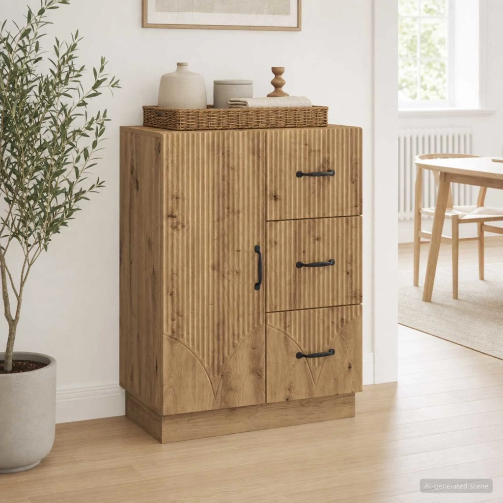 Credenza con cassetto Rovere Artigianale 66 x 34,5 x 87 cm 895324