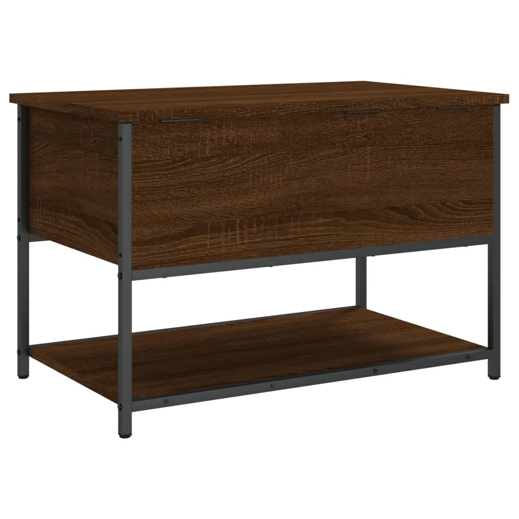 Panca Portaoggetti Rovere Marrone 70x42,5x47 Legno Multistrato