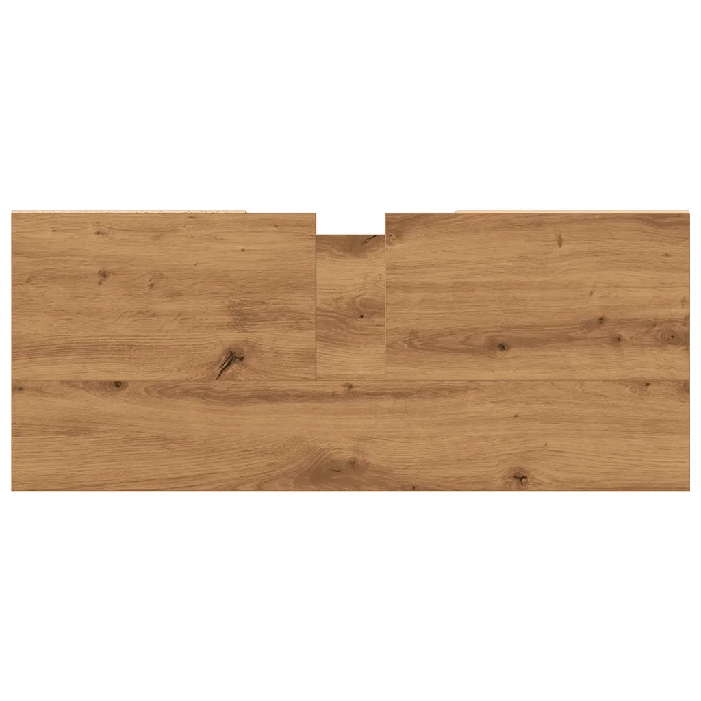 Mobiletto da Bagno Rovere Artigianale 80x33x60 cm in Truciolato 857233