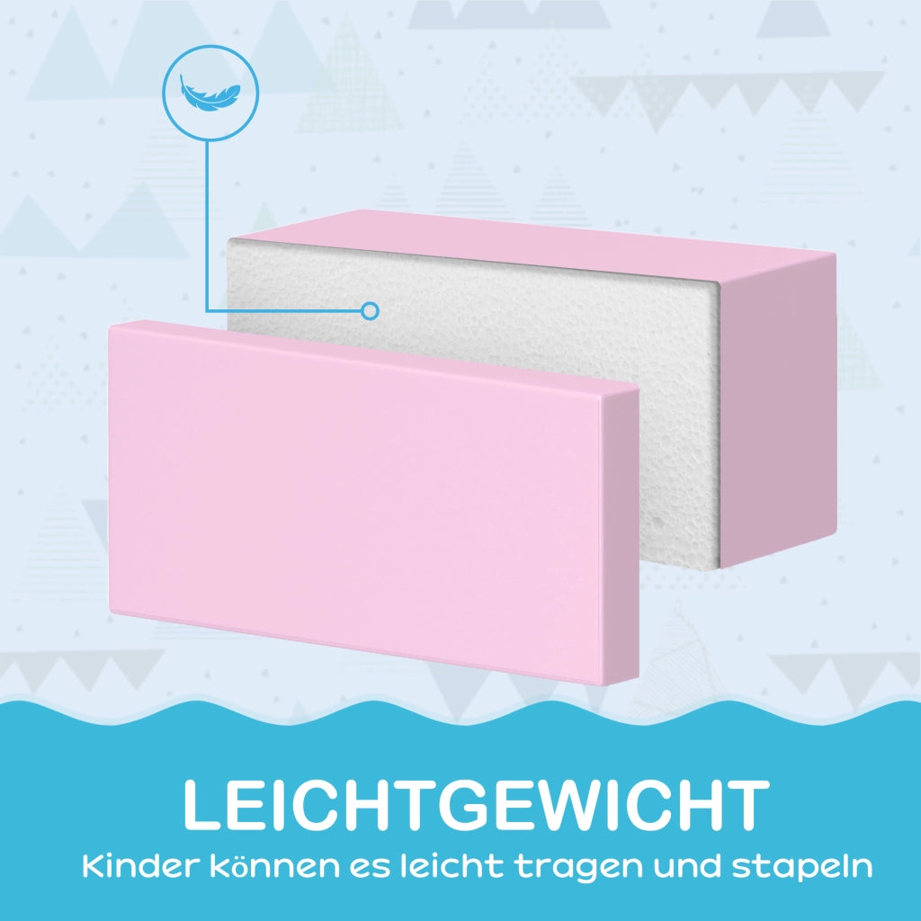 Set Blocchi Schiuma Gioco ¨C Xylo ¨C Pelle Sintetica Multicolore 40x40x20cm 1-3 Anni