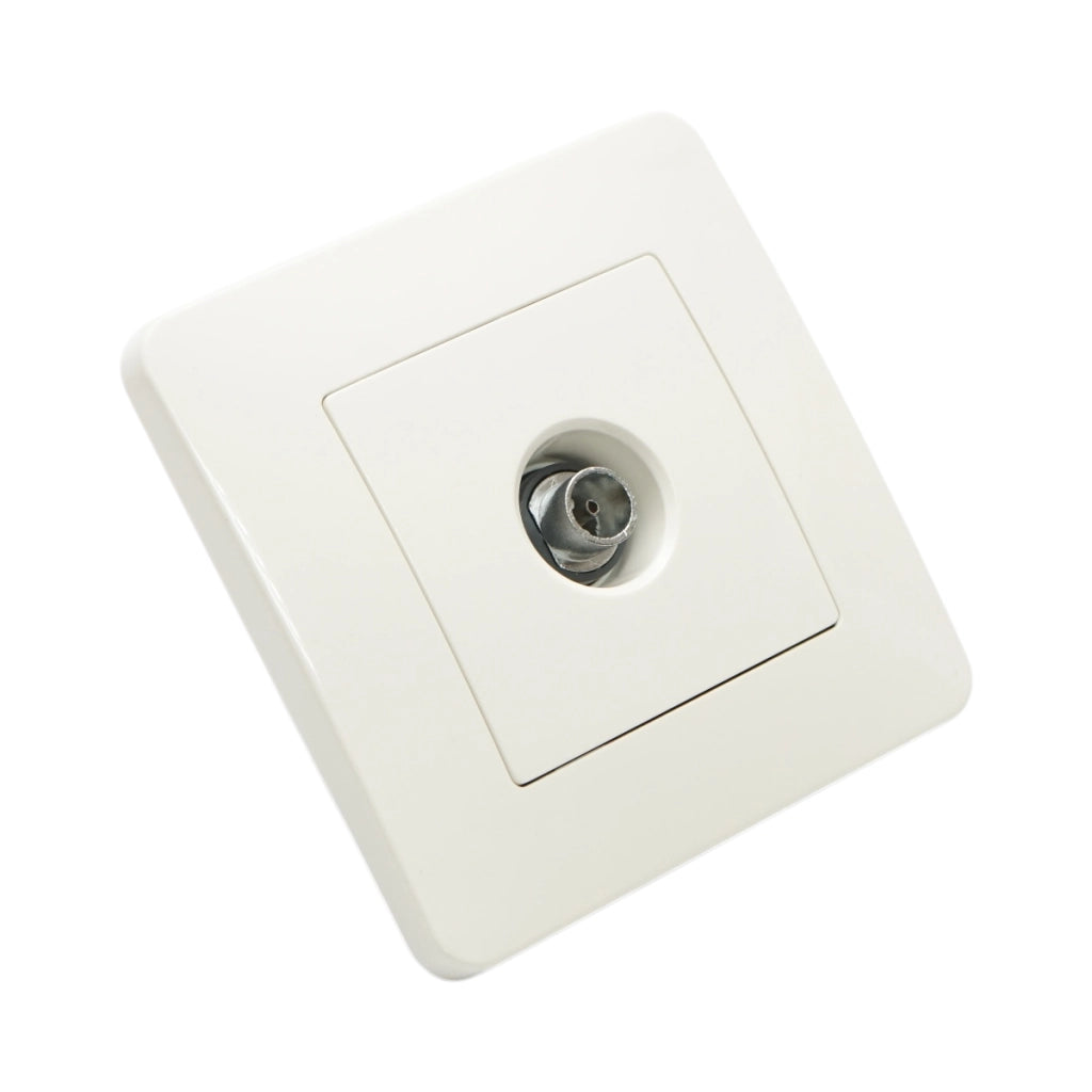 Presa TV da incasso bianca PC 80x80mm