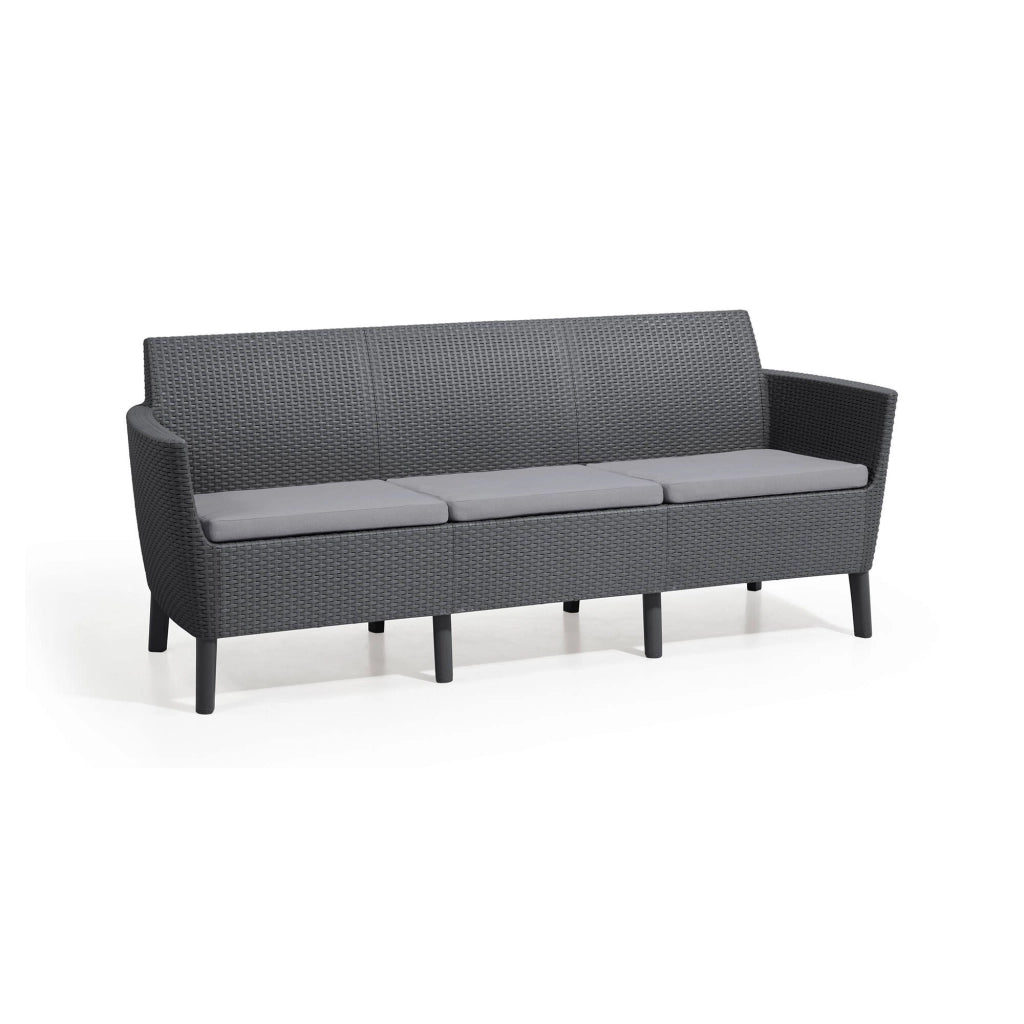 Divano da esterno Winnipeg, Sofà da giardino, Divanetto outdoor, Divano per terrazzo, 187x67 h76 cm, Antracite