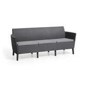 Divano da esterno Winnipeg, Sofà da giardino, Divanetto outdoor, Divano per terrazzo, 187x67 h76 cm, Antracite