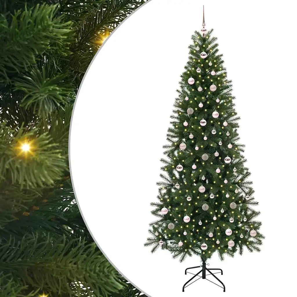 Albero di Natale artificiale con 300 LED Verde 240 cm PE e PVC 3397382