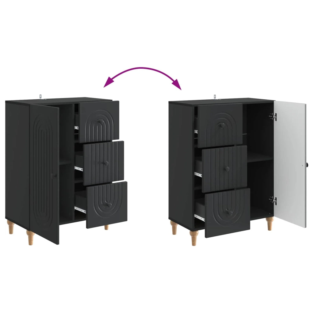 Credenza Nero 66 x 34,5 x 90 cm Legno ingegnerizzato 894166