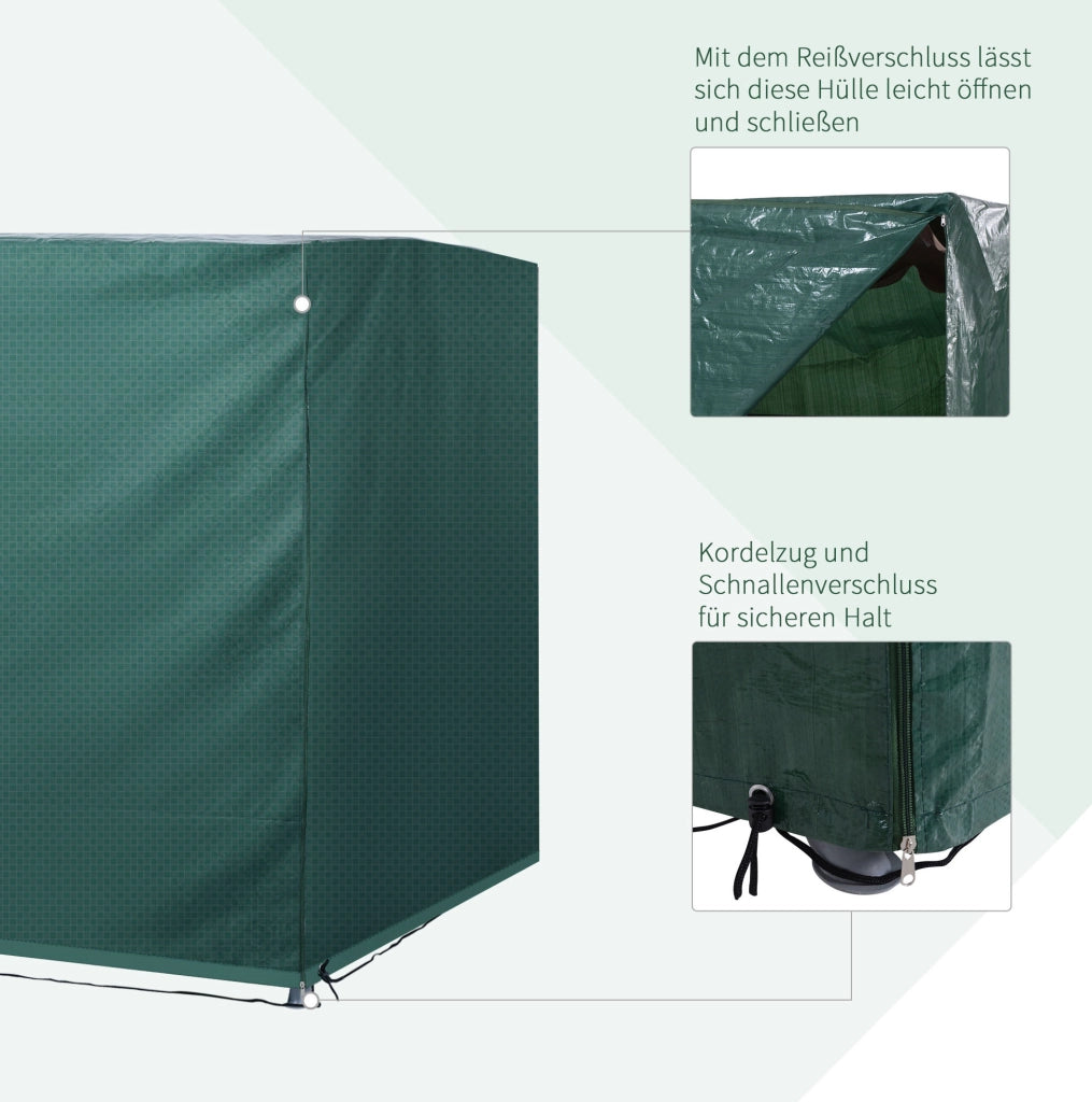 Telo copertura verde scuro impermeabile 215 x 155 x 150 cm