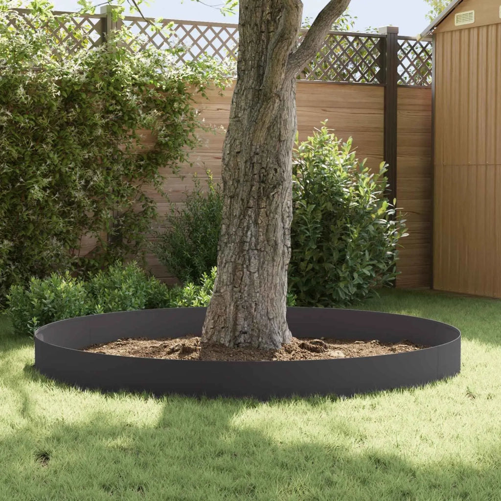 Bordura per Prato 30 pz 100 x 18 cm Acciaio Nero 8008835