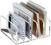 Borsa per lettere organizzatore in acrilico, cassettiera per lettere 5 contenitori trasparente cassettino per lettere libri documenti organizzatore spazio di archiviazione