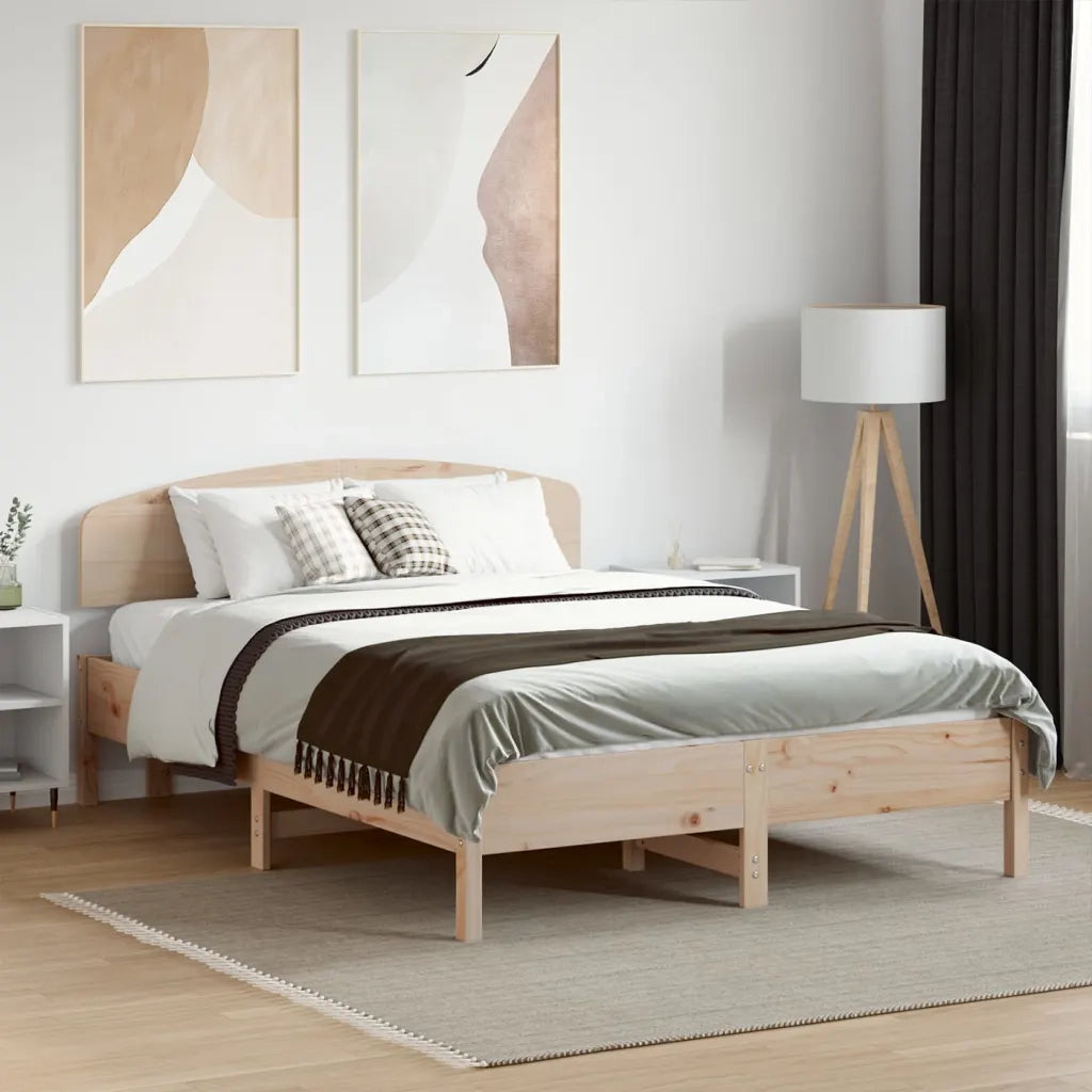 Letto senza Materasso 140x190 cm in Legno Massello di Pino 3207225