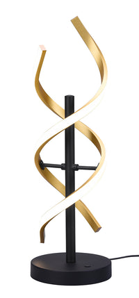 Lampada da Tavolo da Interno a LED in Alluminio Ottone Opaco