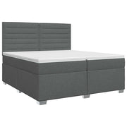 Letto box spring con materasso Grigio Scuro 200 x 200 cm 3453480