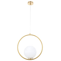 Lampada Da Soffitto Pensile Di Vetro Palla Oro Bianco Oro G109-1w Gold