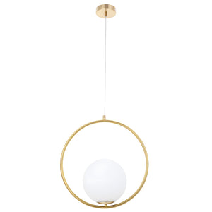 Lampada Da Soffitto Pensile Di Vetro Palla Oro Bianco Oro G109-1w Gold