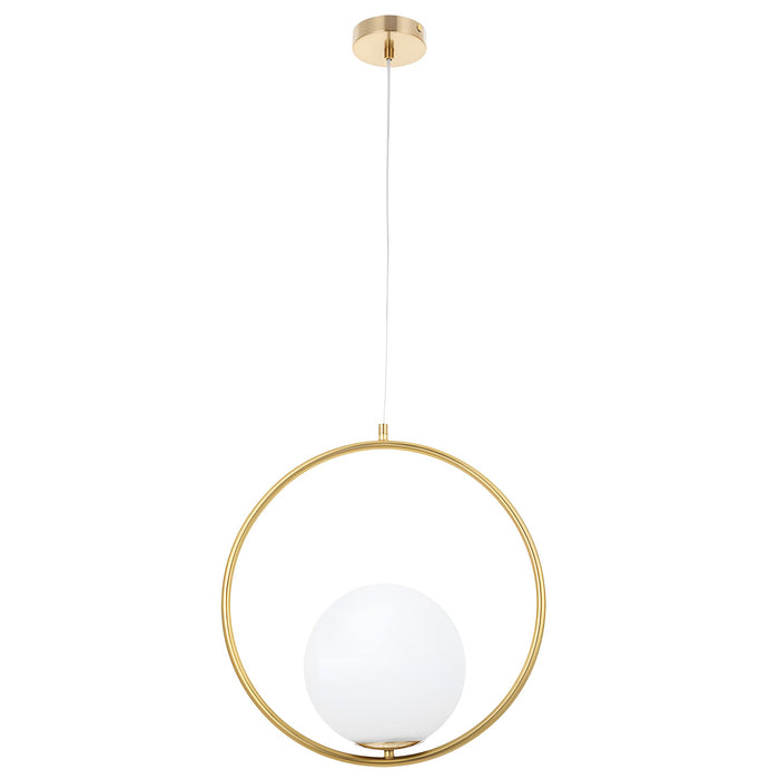 Lampada Da Soffitto Pensile Di Vetro Palla Oro Bianco Oro G109-1w Gold