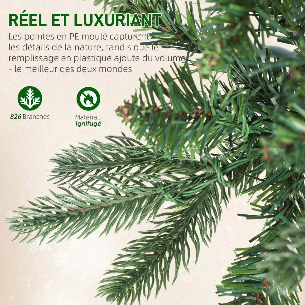 Albero di Natale artificiale 210 cm ¨C zephmum ¨C verde, luci, rami articolati