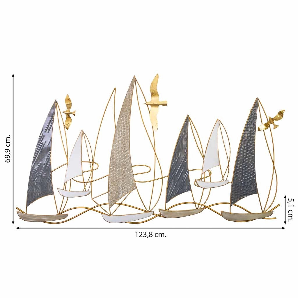 Carta da parati decorativa in metallo 123,8x69,9x5,1