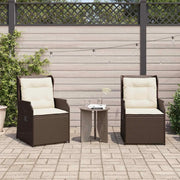 Panchina da giardino 2 pcs Marrone polyrattan